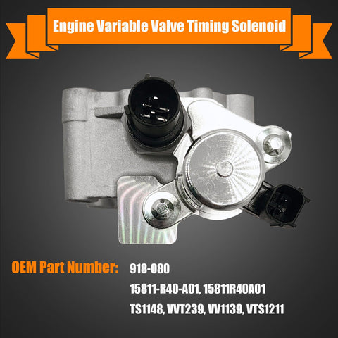 Front view of VVT Solenoid With Sensor Gasket Direct Fit Replacement For 2.4L Honda Acura Engines Fits Acura ILX TSX Honda Accord Civic CRV Crosstour L4 2.4L 2010 2015 OE Style Spool Valve Rebuild Kit 15811R40A01