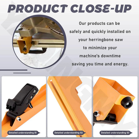 Close-up of Heavy Duty Miter Saw Mounting Brackets Kit With Lever Release Clips And Screws For DW723 DWX723 DWX724 DWX725 DWX725B