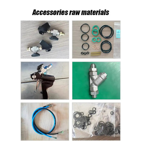Heavy Duty Portable Polyurea And Polyurethane Spraying Machine For Efficient Foam Insulation accessories and raw materials.
