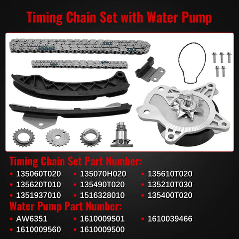 Toyota Corolla 1.8L 2009 2015 Timing Chain Kit With Head Gasket And Water Pump Fits Matrix 1.8L 2009 2014 And Scion XD
