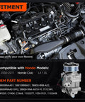 AC Compressor With Clutch Fits 2006 2011 Honda Civic 1.8L Replaces 38800RNAA01 view under the hood with engine components