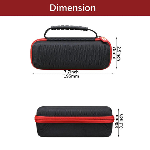 Rock Solid Eva Hard Shell Carry Case For 4v Pivoting Head Screwdriver showing dimensions 7.7in x 2.9in x 3.1in, portable design.
