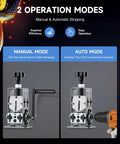 Manual Wire Stripper Machine For Scrap Wire 0.06 To 1 Inch, Drill Compatible Copper Wire Stripping Tool, dual operation modes shown.