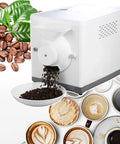 Dead Simple 1600 Watt Vertical Electric Coffee Roaster Packing A Sturdy 1.5 Kilogram Auto Running Wok pouring roasted coffee beans.