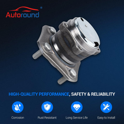 Rear Wheel Bearing And Hub Assembly For 2007 To 2012 Nissan Sentra 2.0L I4 With ABS 4 Lug Rear Left Or Right Side Replacement OEM