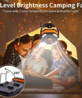 Powerful Battery Powered Camping Fan With 20000mAh Battery Rechargeable Outdoor Tent Fan With Light And Hook Go To USB Desk Fan for family camping
