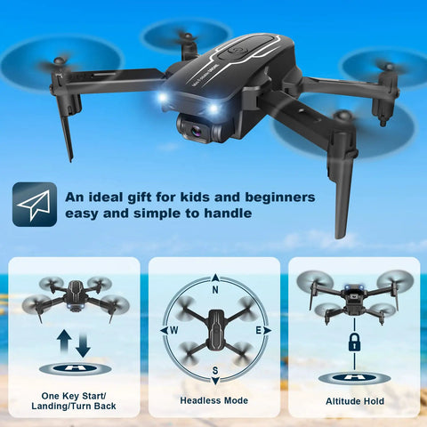 Mini Drone With Camera For Adults And Kids 1080P HD FPV With 90 Degree Adjustable Lens Gestures Selfie One Key Start features.
