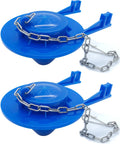 2 Inch Universal Toilet Flapper Replacement Kit 2 Pack With Stainless Chain And Long Lasting Rubber Fit Most Toilets Stop Leaks And Fix Running Leaking Or Hissing Toilets No Tools Needed