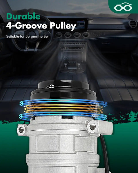 Premium Vehicle Air Conditioner Compressor Unit With Integrated Clutch For Chevy Express 2500 3500hd And Cadillac Escalade No Sweat Cooling Straight Bolt Swap with 4-groove pulley