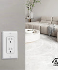 GFCI Style Rocker Light Switch Wall Plate Cover 1-Gang 4.50 By 2.76 Inches Smooth Face Unbreakable Polycarbonate in living room
