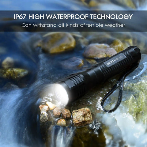 Beast Bright LED Flashlight S3000 1600 Lumen illuminating underwater showcasing IP67 waterproof capability