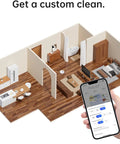 Illustration of Smart Robot Vacuum And Mop System That Crushes Mess With Auto Mop Cleaning And Drying Self Refilling And Self Emptying Base