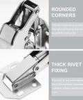 hydraulic soft-close cabinet hinges with thick rivet fixing and rounded corners for stable fixation and high load bearing in wood doors