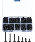 M3 Self Tapping Wood Screws Set, Zinc Plated Carbon Steel Pan Head Phillips Screws For Wood Plastic And Soft Metal, 520 Pieces
