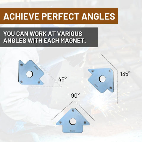 4 Piece Welding Magnetic Squares 4 And 3 Quarter Inch With 40 Lb Beast Grip Hands Free Tool Holding Power For Precision Angles