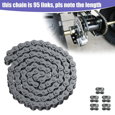 35 Roller Chain Kit With 95 Links And Chain Breaker For Go Karts Mini Bikes Dirt Bikes Motorcycles And Powersports Includes 35 Master Links