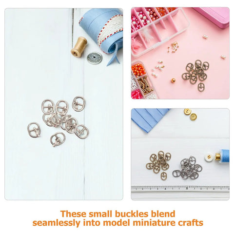 Dope 150Pcs Mini Buckle Set Alloy Tiny Buckles for DIY Doll Clothes Sewing Crafts with Silver Black and Bronze Colors Quick Release