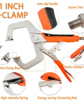 All In One Twin Pocket Hole Jig Kit With 11 Inch Clamp For Quick Woodworking Fixes Pro DIY Ready showing details and features
