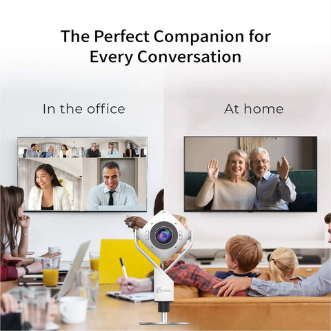 360 Degree All Around Meeting Webcam With Built In Omnidirectional Microphone And 1080p HD Video Conferencing Camera