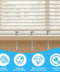 Tough As Nails 8 Pack Window Screen Plunger Latches In Solid Aluminum One Quarter By Two One Sixteenth Inch Retainer Pins on display against a beige background.