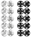 100 Sets Of 10 mm Sew On Snap Buttons For Clothing Metal Snaps Fasteners Press Studs In Black And White Durable Garment Snaps For Sewing Projects