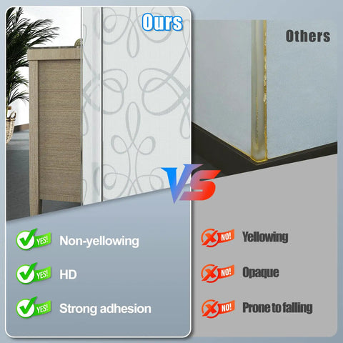 Comparison of Self Adhesive Clear Wall Corner Protectors Built Tough For Daily Use showing non-yellowing clear guard versus others.