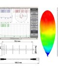Beefed Up High Gain 12dBi 5.8GHz Directional Antenna For RC FPV Drones And Goggles Long Range UAV diagram and dimensions