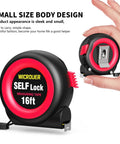 16 Foot Self Locking Tape Measure With Steel Case Retractable Imperial And Metric Scale Mid Precision Easy Read Perfect For Architects Carpenters And DIY Crafts in hand