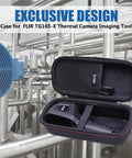 Durable EVA Case For FLIR TG165-X TG267 TG275 TG297 Thermal Cameras With Secure Belt Clip, open view showcasing interior compartments