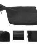 Heavy Duty Cloth Miter Saw Dust Collection Bag With A Secure Zipper Closure Black Replacement view showing zip closure and material.