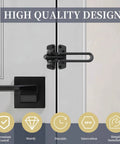 Heavy Duty Swing Bar Door Lock With Secure Latch Guard Clasp And Rust Resistant Zinc Alloy Frame For Inward Swinging Doors detail view