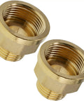 Two Pack Brass Pipe Fittings 1/2 Inch To 3/4 Inch NPT Reducer Adapter Coupler, 1/2 Inch Male To 3/4 Inch Female, corrosion resistant