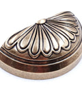 Antique Brass Cup Pulls 4 Pack With Petal Pattern Cabinet Hardware 3 Inch Hole Centers 94mm Overall Length Vintage Drawer Pull