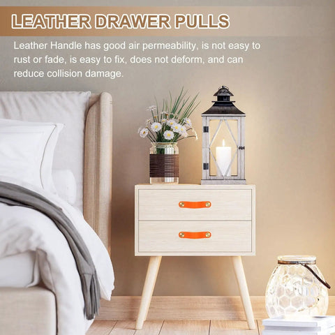 leather knobs for dresser JIASENBAO Brown Leather Drawer Pulls 5 Pack Round Leather Dresser knobs  Pulls for Kitchen Drawers Bathroom Dressers Cabinet Knobs