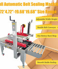 Full Automatic Carton Sealer And Box Packing Machine With Adjustable Belt Drive For Lightning Fast Packing Runs with double belt conveyor.