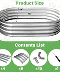 Backyard Ready Galvanized Raised Garden Bed For Outdoor Use With Oval Planter Box 4 By 2 By 1 Ft Heavy Duty Metal Veggie And Flower Container Kit With Clamps And Bolts For Easy No Fuss Assembly And Long Lasting Garden Fun