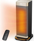 Cozy Up Portable Indoor Space Heater With 1500W PTC Ceramic Fast Heat, Thermostat, 70 Degree Oscillation and Remote Control