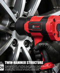 Professional 1 Inch Air Impact Wrench Equipped With A Heavy Duty Twin Hammer System Spits Out 2350 Ft Lbs Of Peak Torque And 5500 Rpm Directly From The Hose To Straight Up Bust Rusted Studs using for removing rusted bolts.