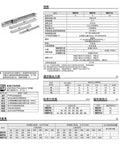 MXY12 Heavy Duty Rodless Sliding Table Cylinder, specifications sheet with dimensions and performance data.