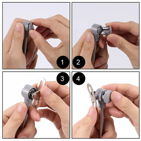 Step-by-step guide for Damn Solid 10 Pack 100N Gas Struts installation with hands demonstrating the process.