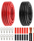 8 Awg Battery Power Cable 20 Foot Red And Black Bundle Includes Flexible Oxygen Free Copper Wire auto start connectors and heat shrink tubing.