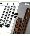 Heavy Duty Stainless Steel 2000mm Full Extension Drawer Slides With Secure Locking Mechanism Slick Glide Motion comparison image.