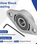 Industrial Grade Heavy Duty Pillow Block Bearing Set Of Four Self Aligning Insert Bearings With Zinc Alloy Steel Housing KFL08