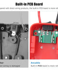 Comparison of 18V Battery Adapter Kit for DIY Ride On Cars and RC Toys, showing built-in PCB board versus direct wiring damage.