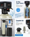 12 Day Timer Water Softener Valve Replacement for Whole House Systems with 5600 Control Head fits 9 to 11 inch resin tanks