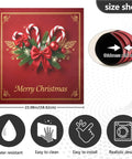 Christmas Red And White Striped Cane Candy Dishwasher Magnetic Cover with Merry Christmas text and festive decorations.