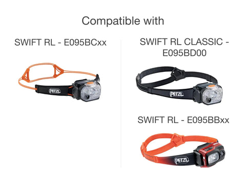 Swift RL Headlamp Spare Headband Replacement Pro Grade Fit For Classic And Modern Swift RL Models shown in three variations