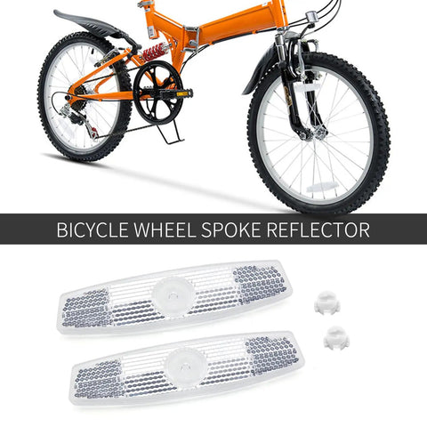 Night Riding Ready Bike Wheel Spoke Reflectors, Ultra Bright Reflective Safety Gear For Cyclists, Easy Install White Spoke Reflectors, Two Pieces