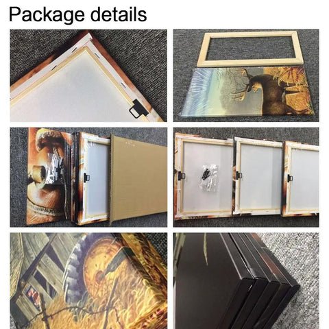 Industrial Oil Pump Wall Art Set Three Panels Canvas Prints 42x28 Inches Ready To Hang showing packaging and detailed views.