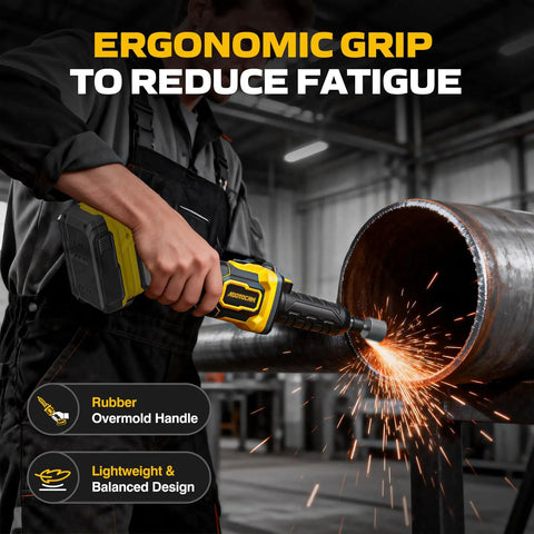 Killer Hella Sick Cordless Die Grinder Designed To Drop Straight Into Your DeWalt 20V Max Battery Rig Tool Only For Snappy Grinding Smoothing And Sharp Detail Work On Daily Builds, ergonomic grip for comfort.